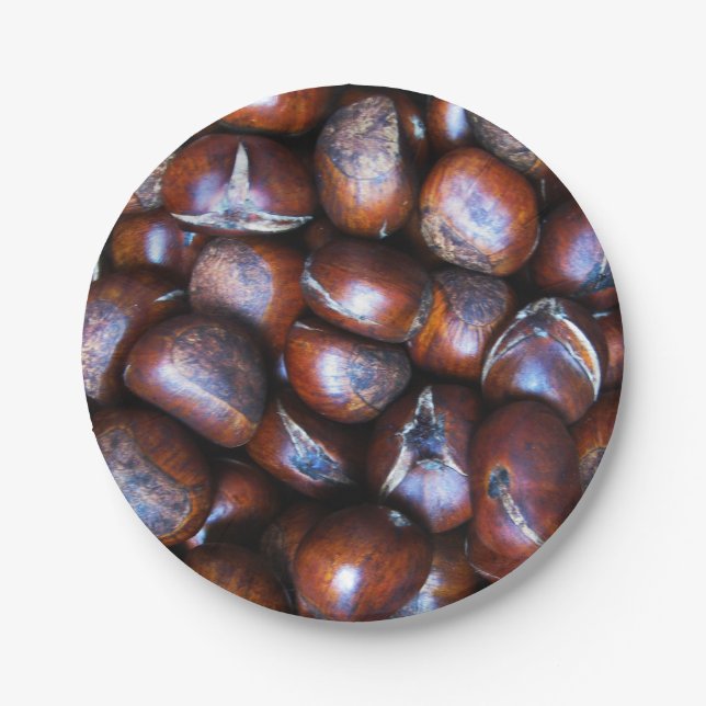 Kastanien Pappteller (Vorderseite)