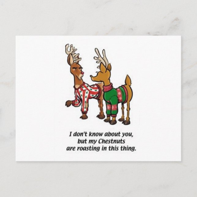 Kastanien Rösten Postkarte (Vorderseite)