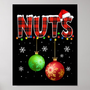 Kastanien Spaß Matching Paare Weihnachtsleuchten N Poster