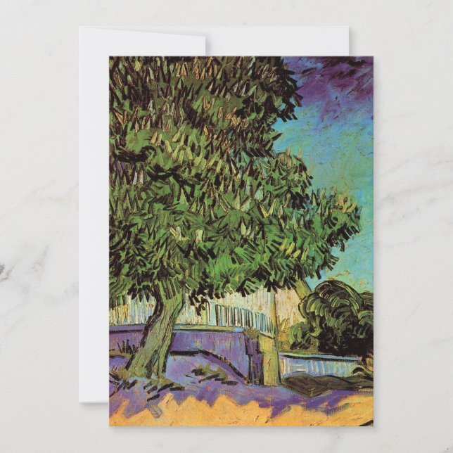 Kastanienbaum in Blossom von Vincent van Gogh (Vorderseite)