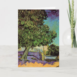 Kastanienbaum in Blüte von Vincent van Gogh Karte