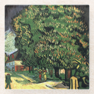 Kastanienbäume in Blossom - Gogh Glasuntersetzer