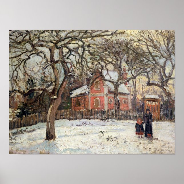 Kastanienbäume in Louveciennes, c.1871-2 Poster (Vorne)