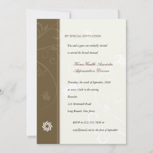 Kastanienbraun Einladung