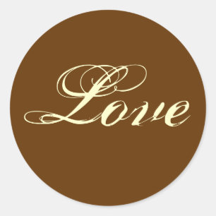 Kastanienbraun Liebe Stickers