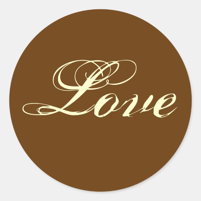 Kastanienbraun Liebe Stickers (Vorderseite)