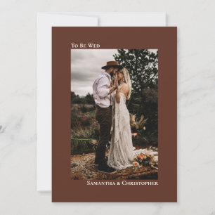 Kastanienbraun Minimalistisches vertikales Foto Ho Einladung