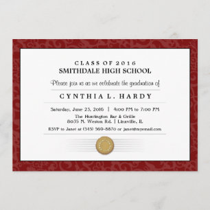 Kastanienbraune rote einladung