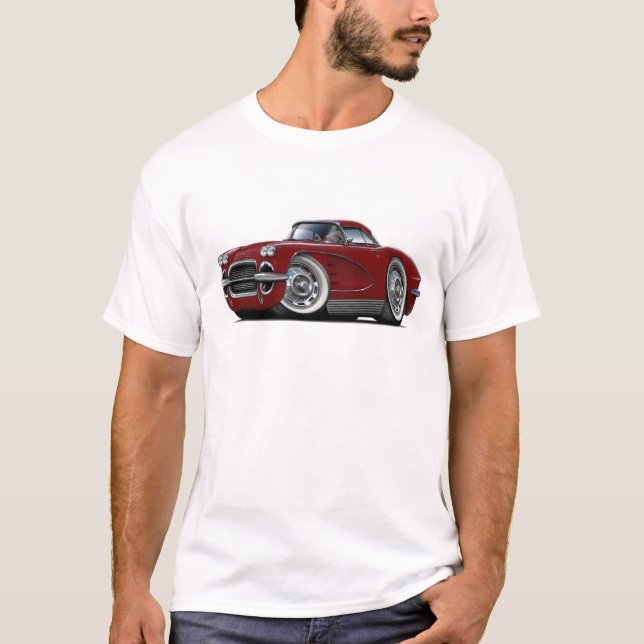 Kastanienbraunes Auto 1962 Korvette T-Shirt (Vorderseite)