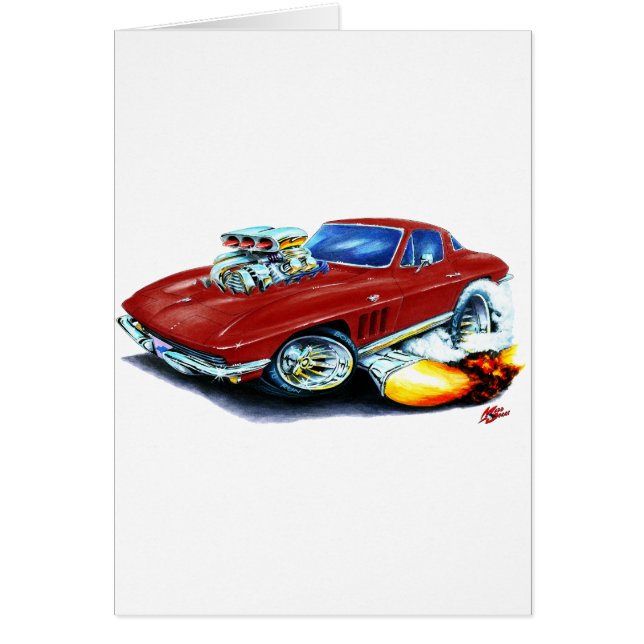 Kastanienbraunes Auto 1965 Korvette (Vorne)