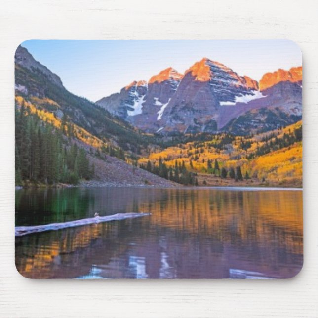 Kastanienbraunes Glühen Bell Alpen Mousepad (Vorne)