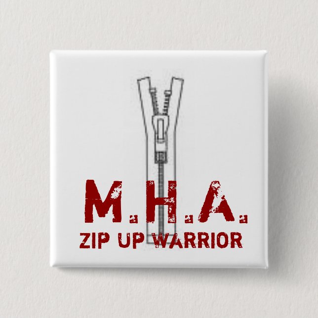 Kastanienbraunes Hoodie-Armee-Quadrat-Button Button (Vorderseite)