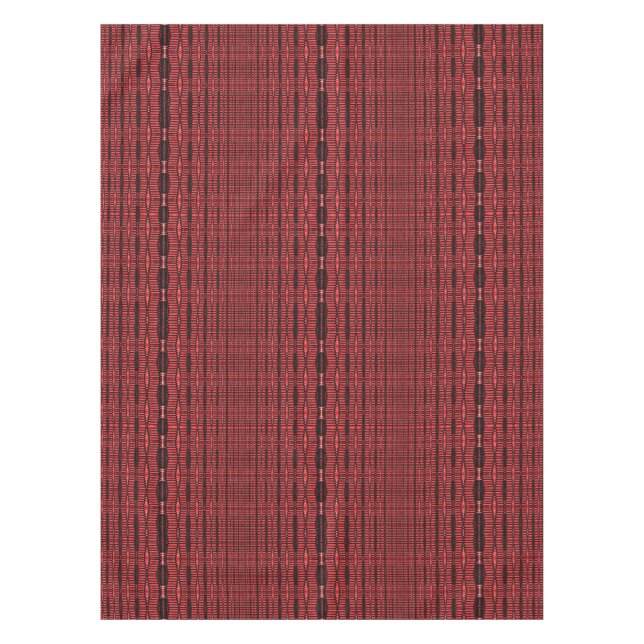 Kastanienbraunes rotes schwarzes Muster Tischdecke (Vorderseite)