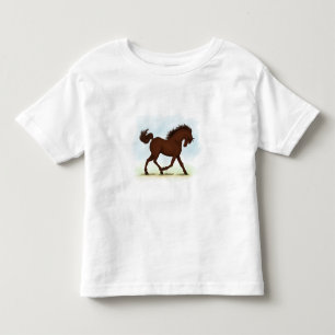Kastanienbrown Pferd Reittiere Kleinkind T-shirt