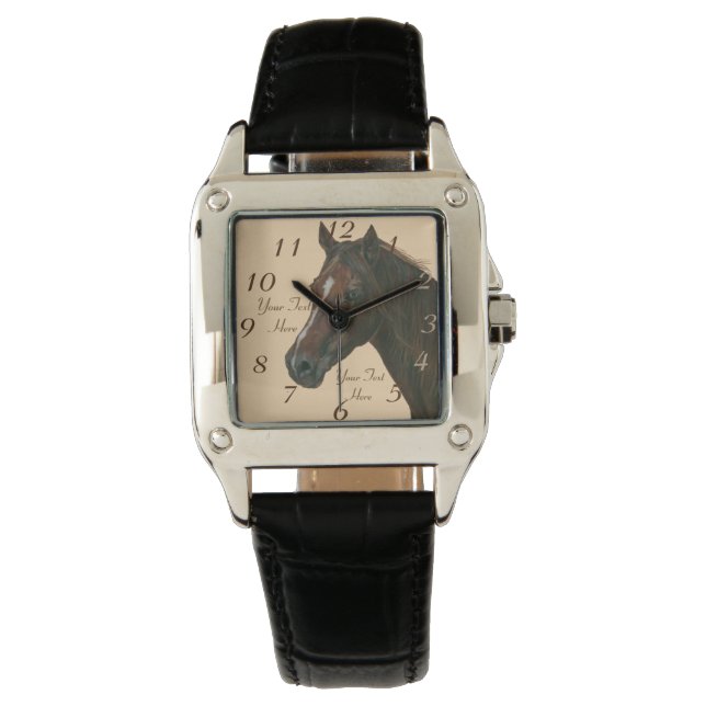 Kastanienmatte Armbanduhr (Vorderseite)