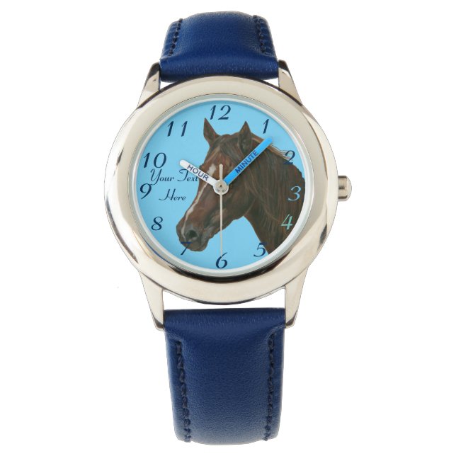 Kastanienmatte Armbanduhr (Vorderseite)