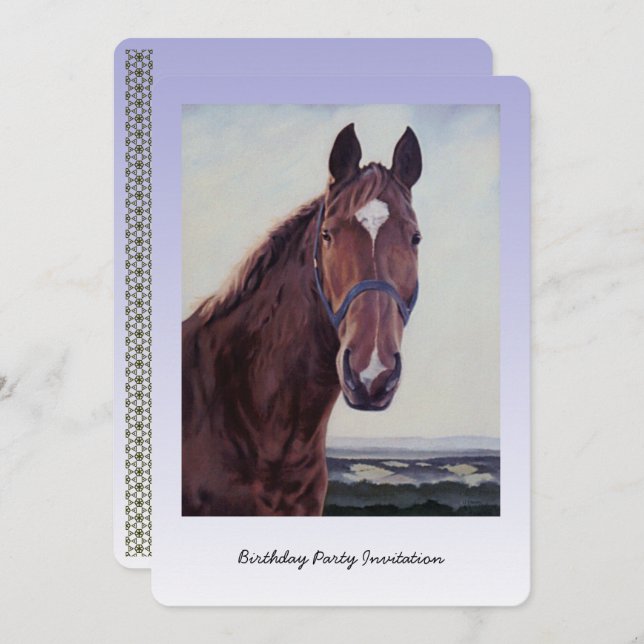 Kastanienpferd Einladung (Vorne/Hinten)