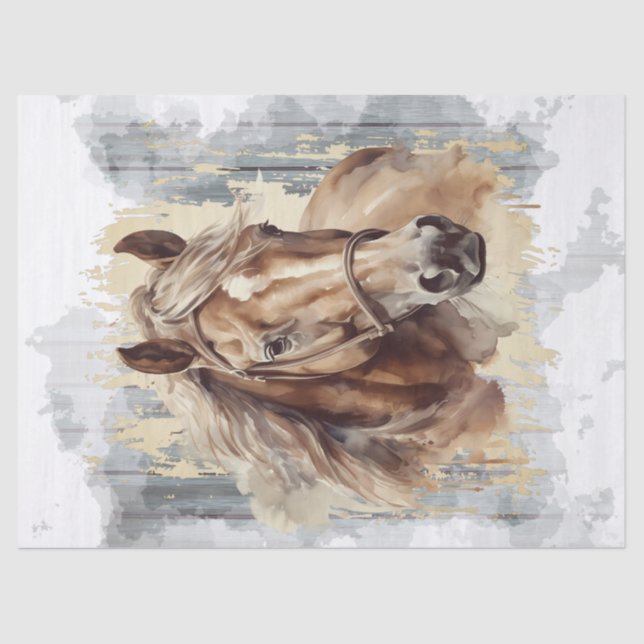 Kastanienpferd Seidenpapier (Vorderseite)