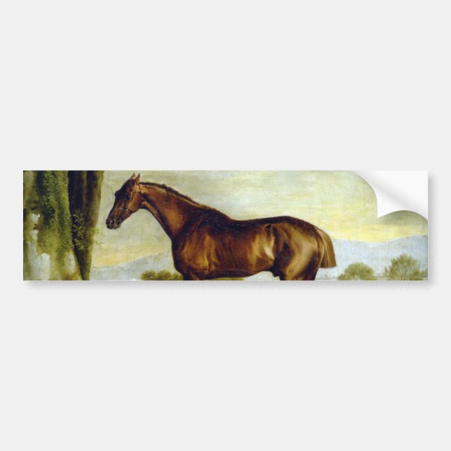 Kastanienrutsche in einer Landschaft (George Stubb Autoaufkleber (Vorne)