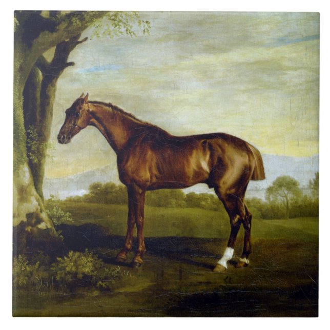 Kastanienrutsche in einer Landschaft (George Stubb Fliese (Vorderseite)