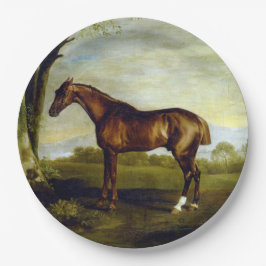 Kastanienrutsche in einer Landschaft (George Stubb Pappteller