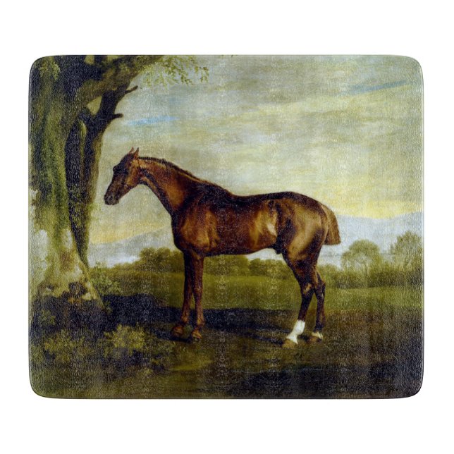 Kastanienrutsche in einer Landschaft (George Stubb Schneidebrett (Vorderseite)