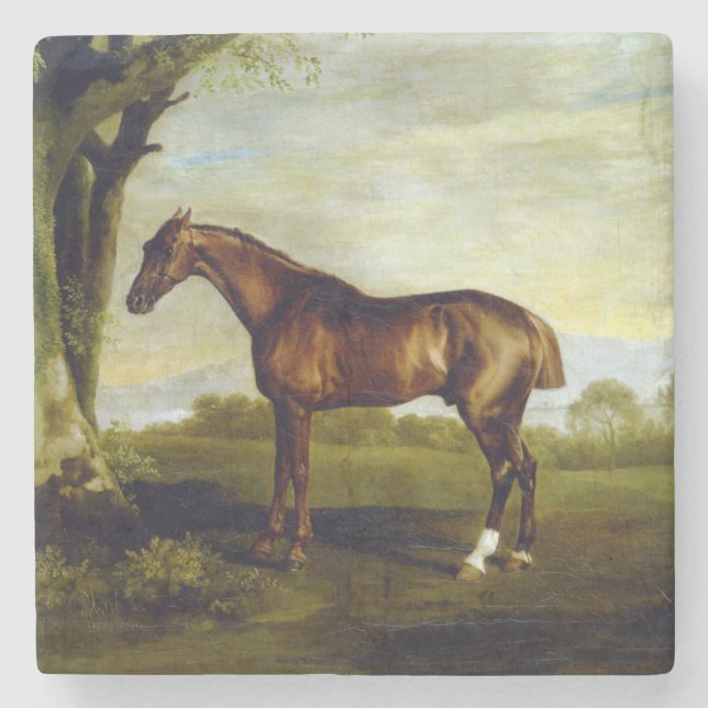 Kastanienrutsche in einer Landschaft (George Stubb Steinuntersetzer (Vorderseite)