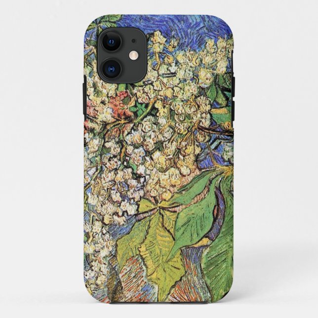 Kastanienzweige, blühende Kastanien, Van Gogh Case-Mate iPhone Hülle (Rückseite)