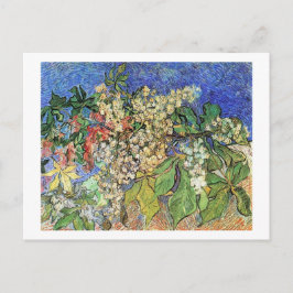Kastanienzweige, blühende Kastanien, Van Gogh Postkarte