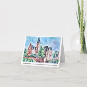 KASTEEL WESTERVELT 1729 A. de Haen Zeichnung. Kart Karte