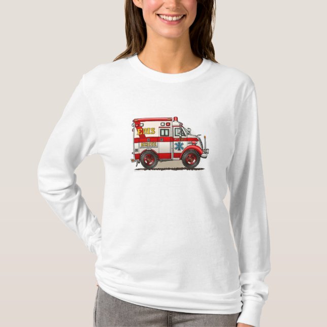 Kasten-LKW-Krankenwagen T-Shirt (Vorderseite)