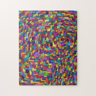 Kästen punktiert ein abstraktes Mehrfarbenpuzzlen Puzzle
