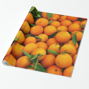 Kasten saftige Orangen Geschenkpapier