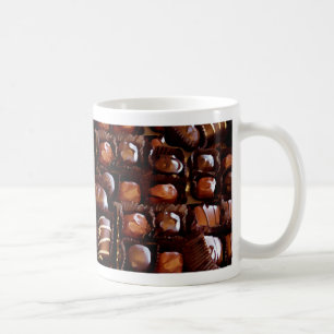 Kasten Schokoladen, verlockende Praline Tasse