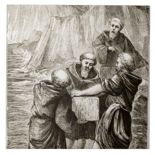 Kasten St. Brigits, 'von der Trias Thaumaturga Fliese