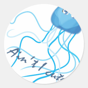 Kastenqualle: Ist ich nicht niedlich? Runder Aufkleber