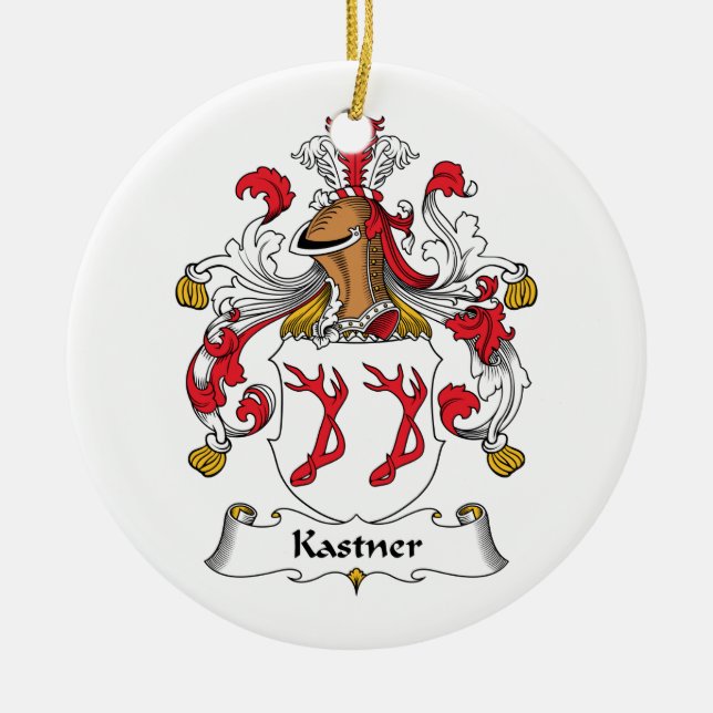 Kastner Familienwappen Keramikornament (Vorne)