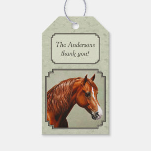 Kastnut Morgan Horse Sage Green Geschenkanhänger