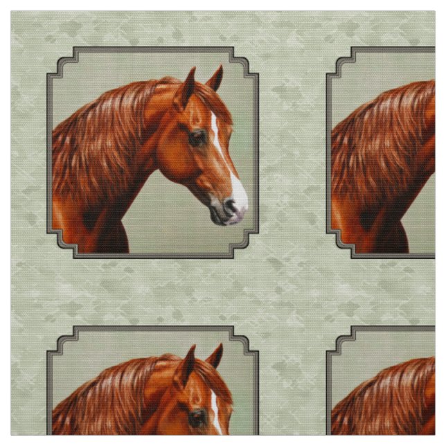 Kastnut Morgan Horse Sage Green Stoff (Muster)