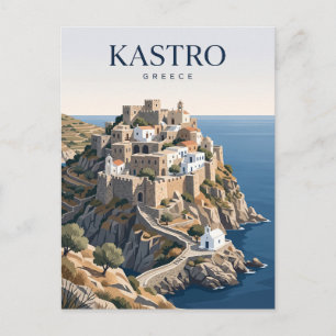 Kastro Griechenland Postkarte
