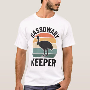 Kasuar-Hüter lustiges Retro-Vogelliebhaber T-Shirt