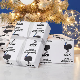 Kasuar Vogel Tritt Kraft Lustige Zitat Geschenkpapier