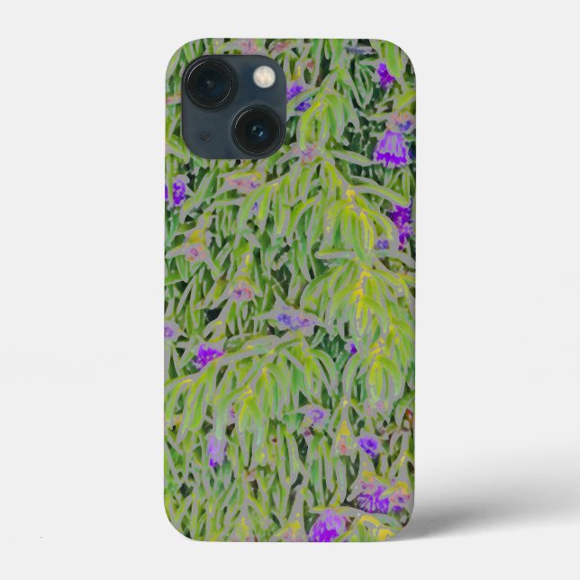KASZIERENDE PURPLE-BLUMEN IN DER GRÜNEN FOLIAGE Case-Mate iPhone HÜLLE (Rückseite)