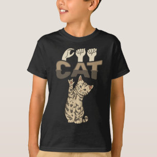 Kat-Asl-Hand-Gesture-Gehör T-Shirt