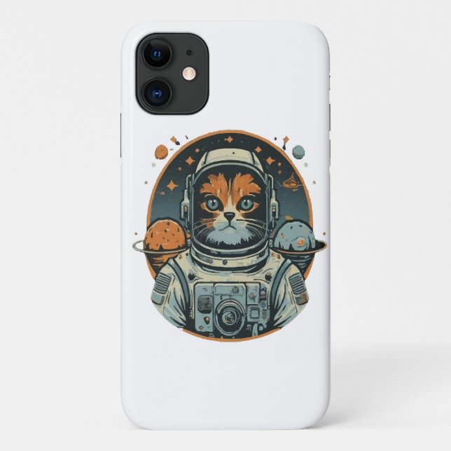 Kat-Astronaut auf Asteroiden Case-Mate iPhone Hülle (Rückseite)