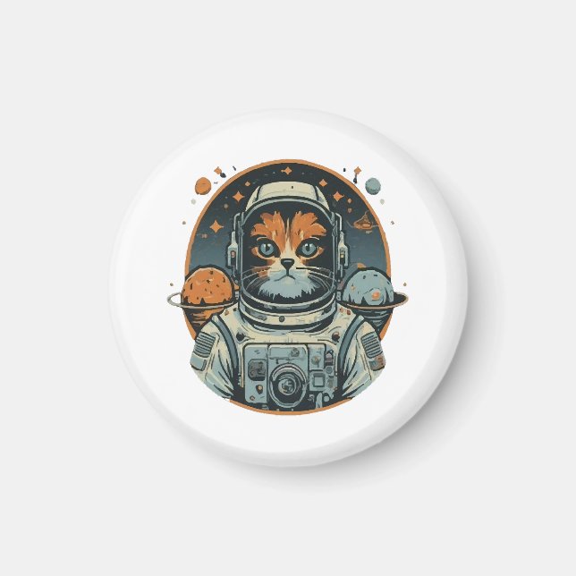 Kat-Astronaut auf Asteroiden Magnet (Vorne)