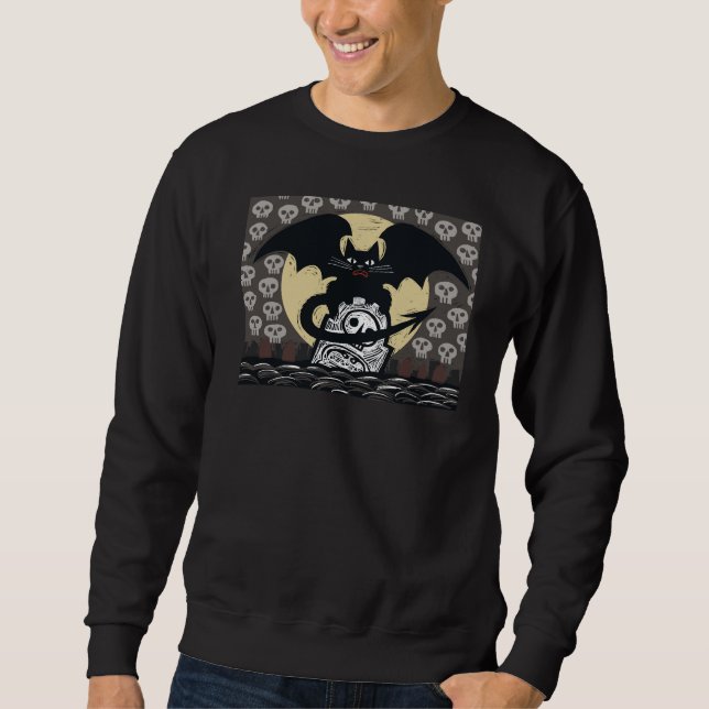 Kat-Fledermaus  Sweatshirt (Vorderseite)