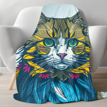 Kat fraß die Kanarienfeder | Farbige Porträtkunst