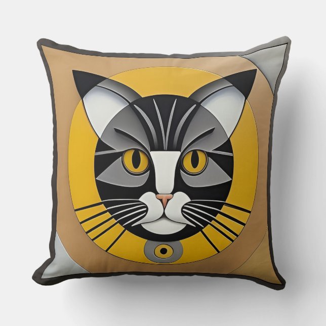 Kat Geometric Artwork Kissen (Vorderseite)