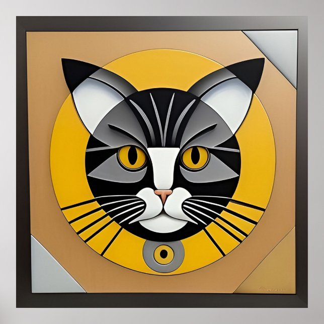 Kat Geometric Artwork Poster (Vorne)